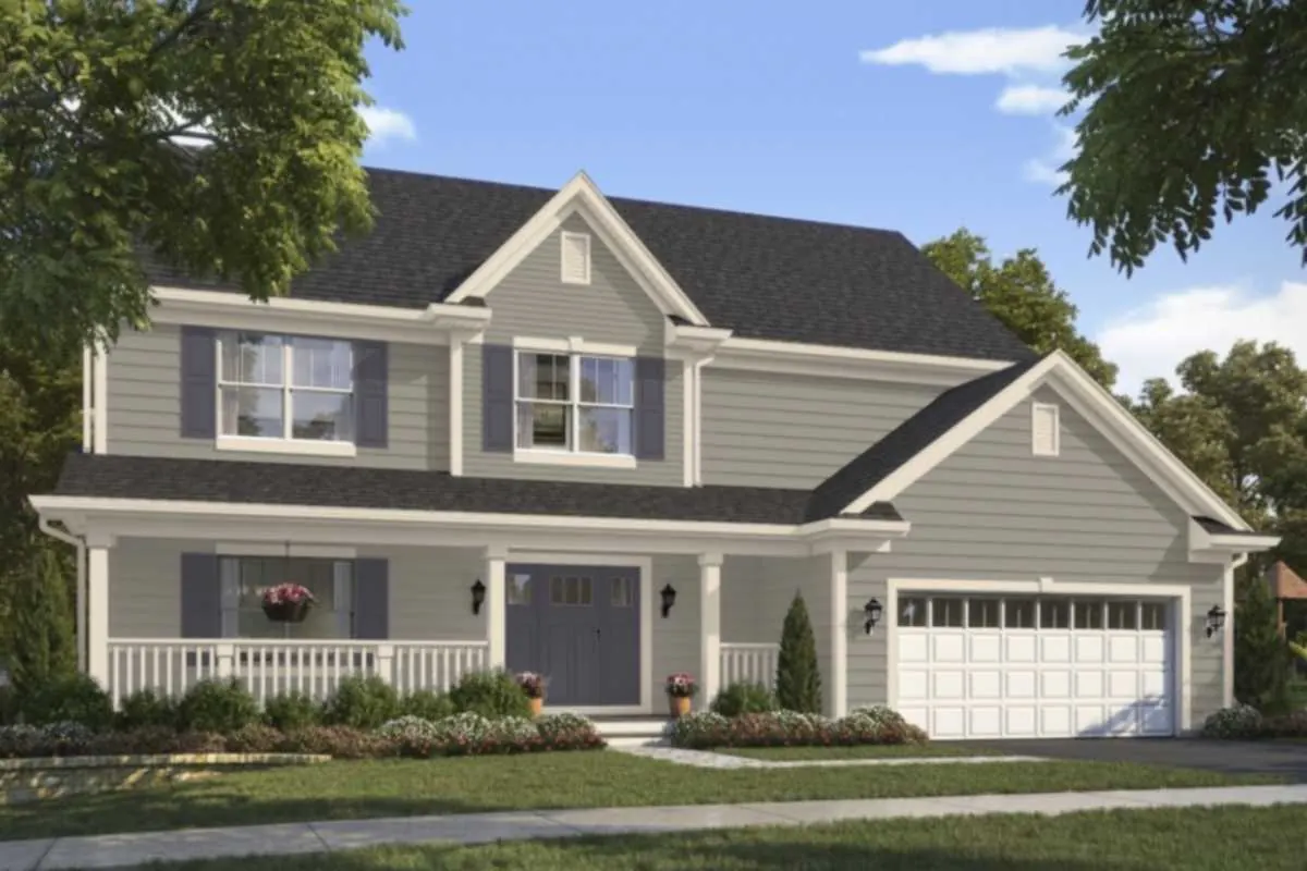Rushing River SW 7746 paint swatch shown as a Tallyn's Reach exterior scheme